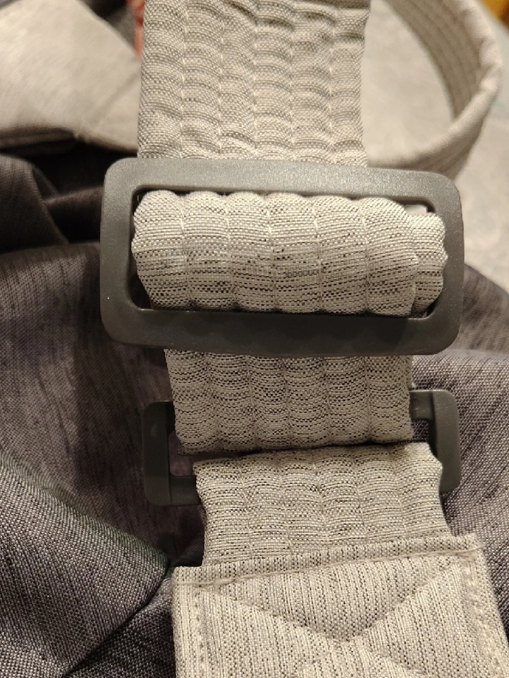 Top Paw Heather Gray Sling Carrier with Orange-Striped Lining